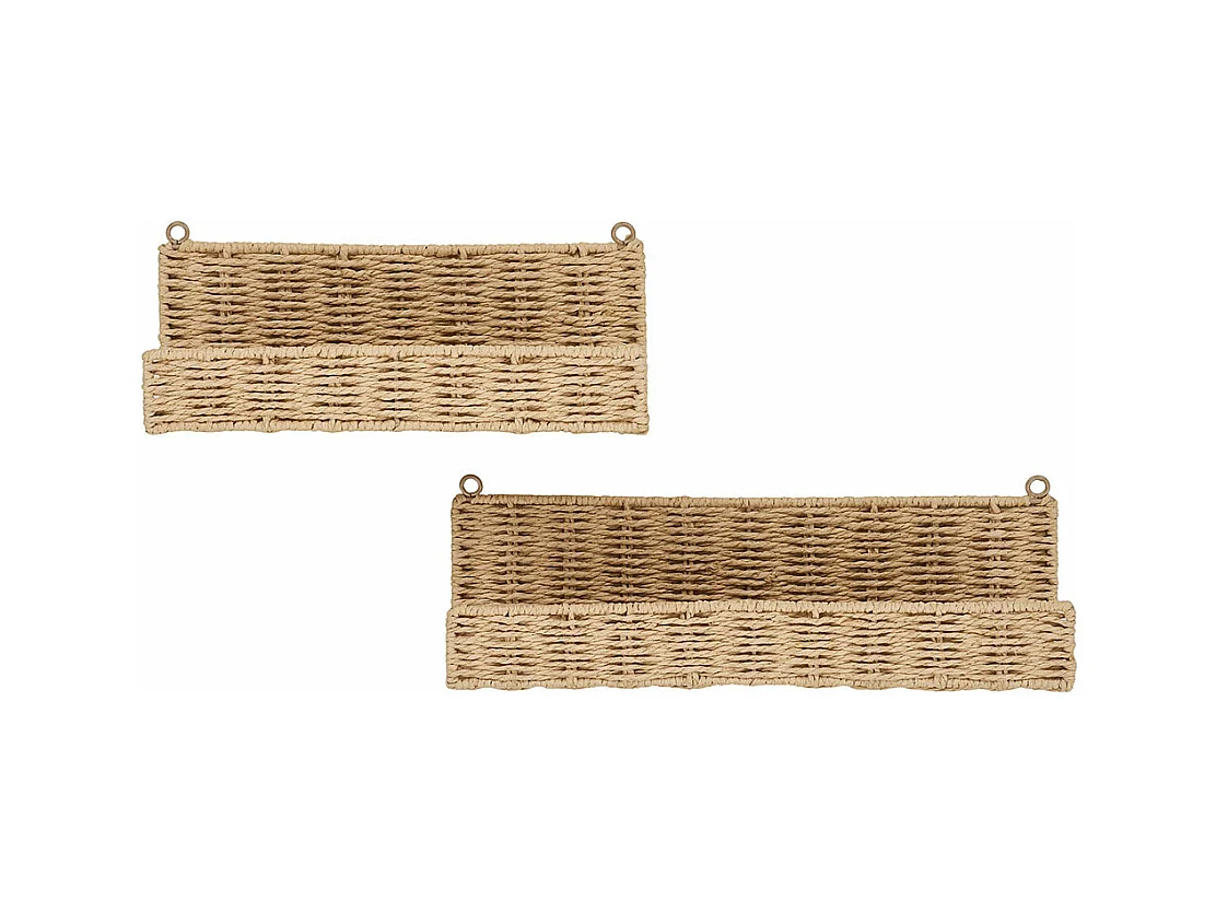 Treviso Wandplank set van 2 natuur.