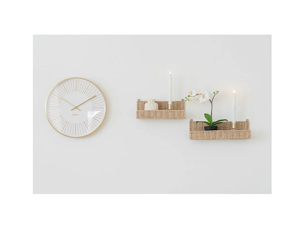 Treviso Wandplank set van 2 natuur.