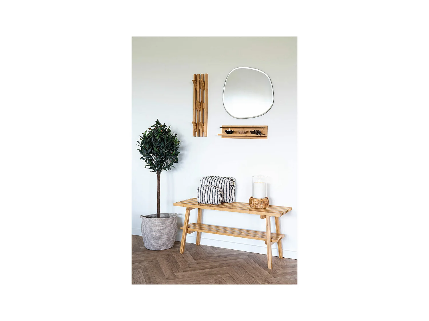 Ember Wandregal 45x10x12cm Natur.