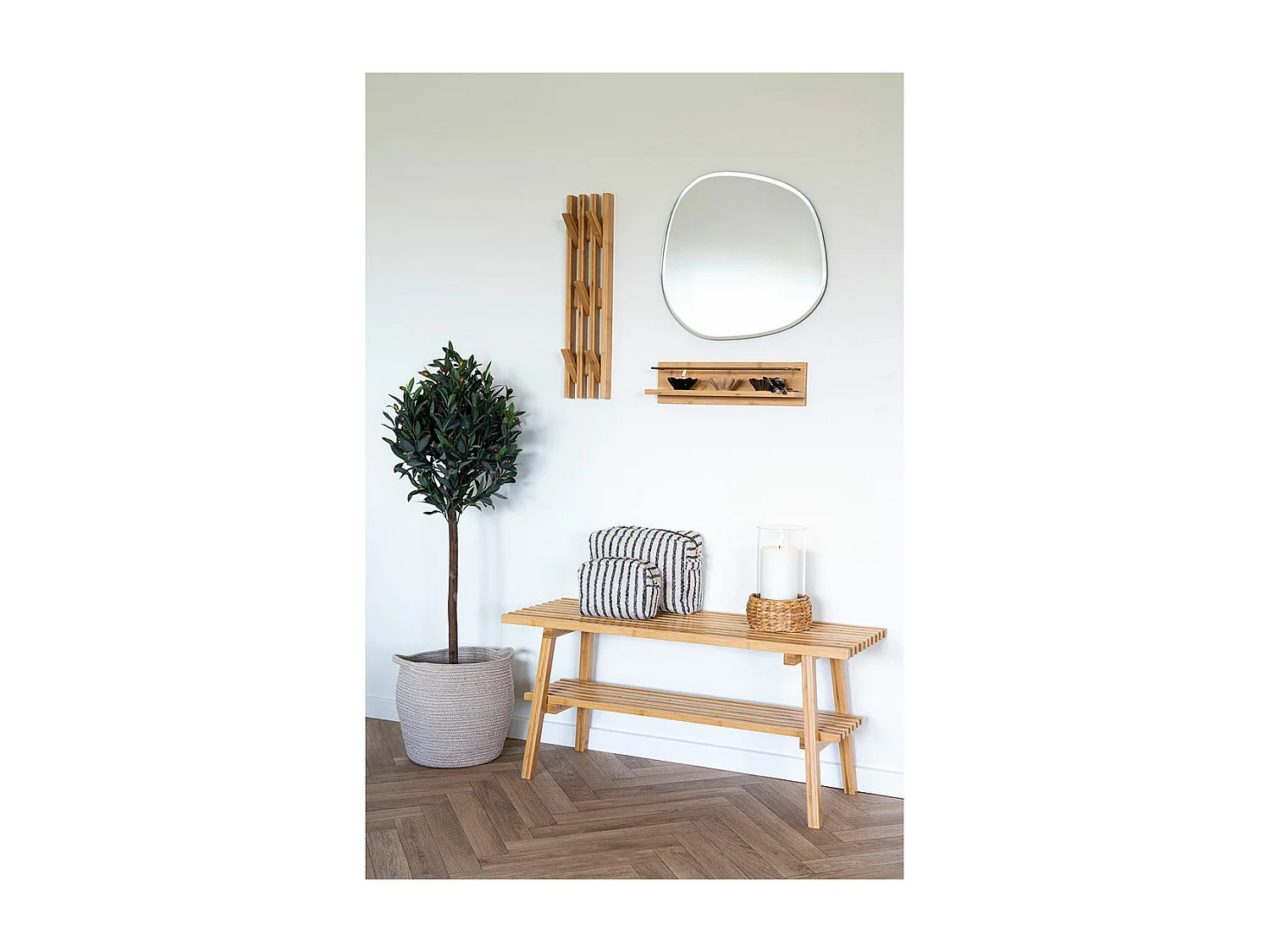 Ember étagère murale 45x10x12cm naturel.