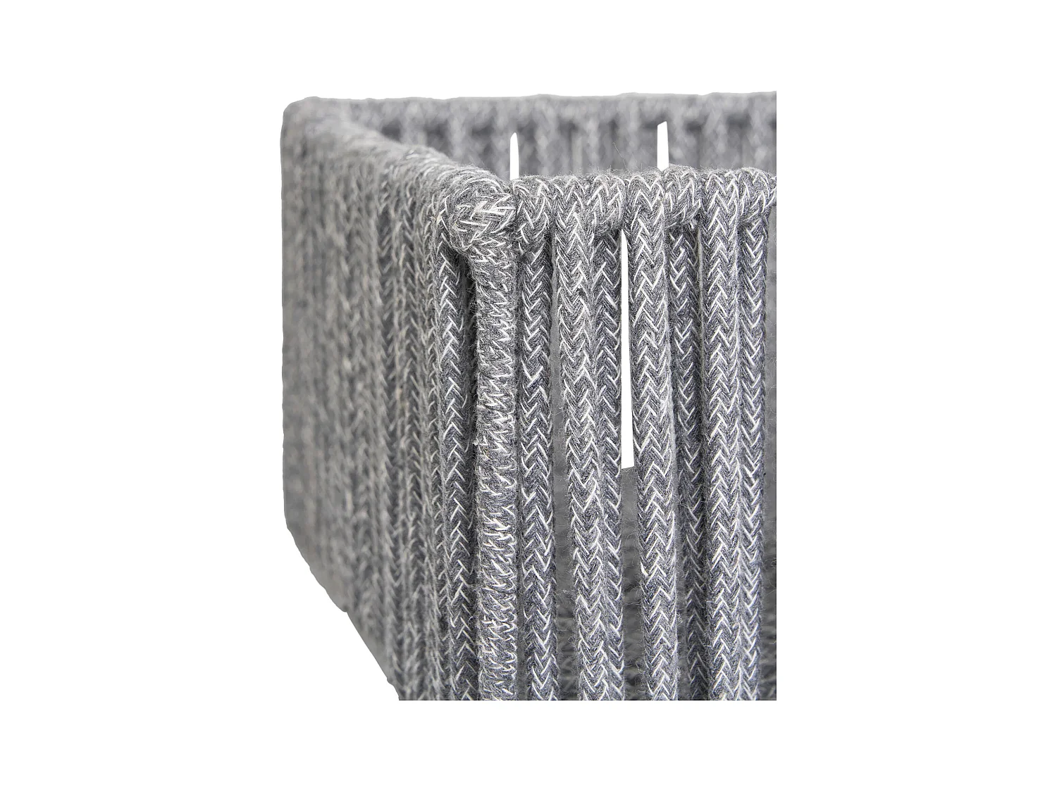 Lot de 3 paniers de rangement ARESE – Coton gris et métal