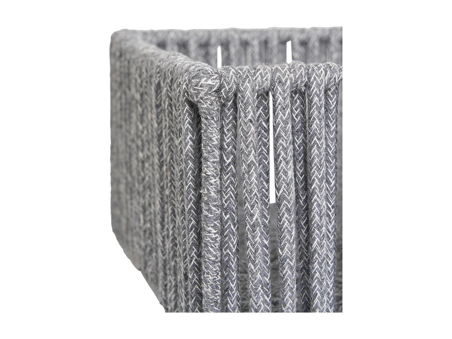 Lot de 3 paniers de rangement ARESE – Coton gris et métal