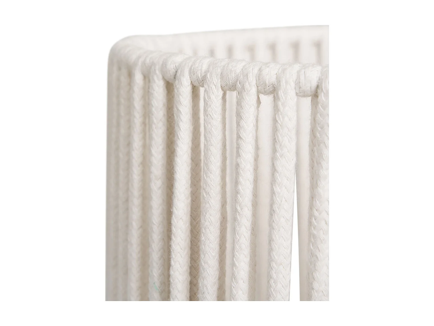 Lot de 2 paniers décoratifs de rangement ARESE – Coton blanc et métal