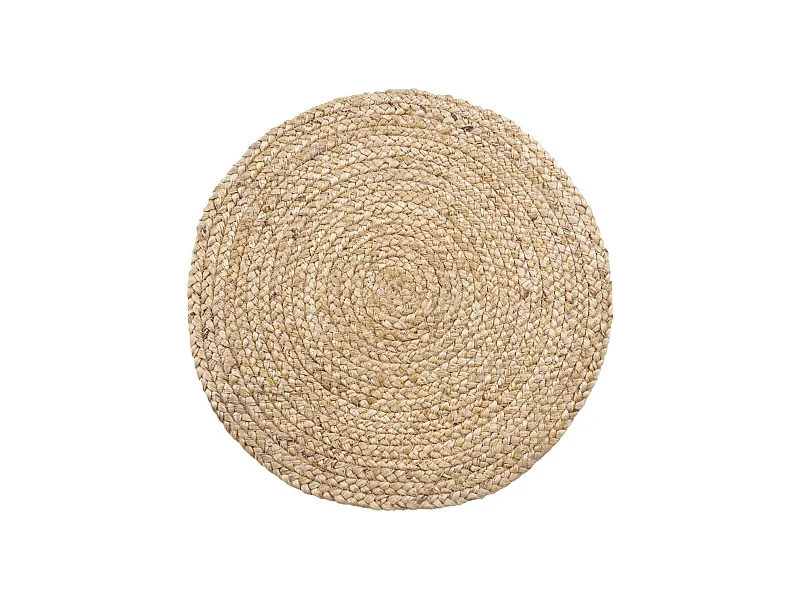 4 mesa colocada en yute trenzado Ø 38 cm