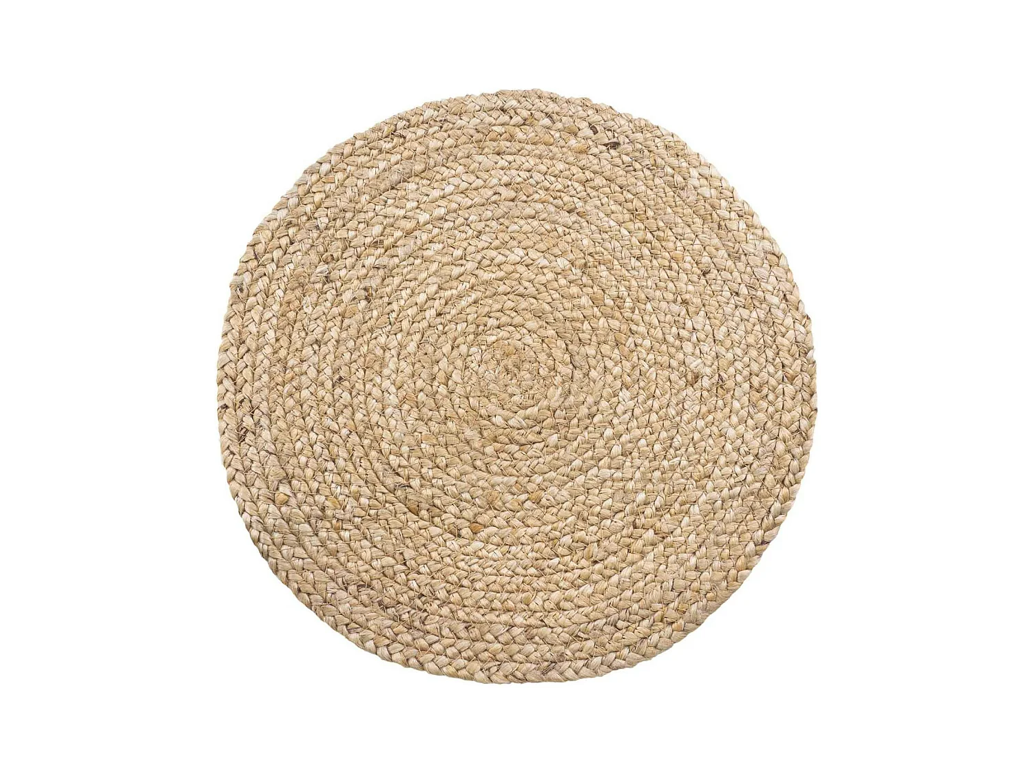 4 sets de table en jute tressée Ø 38 cm