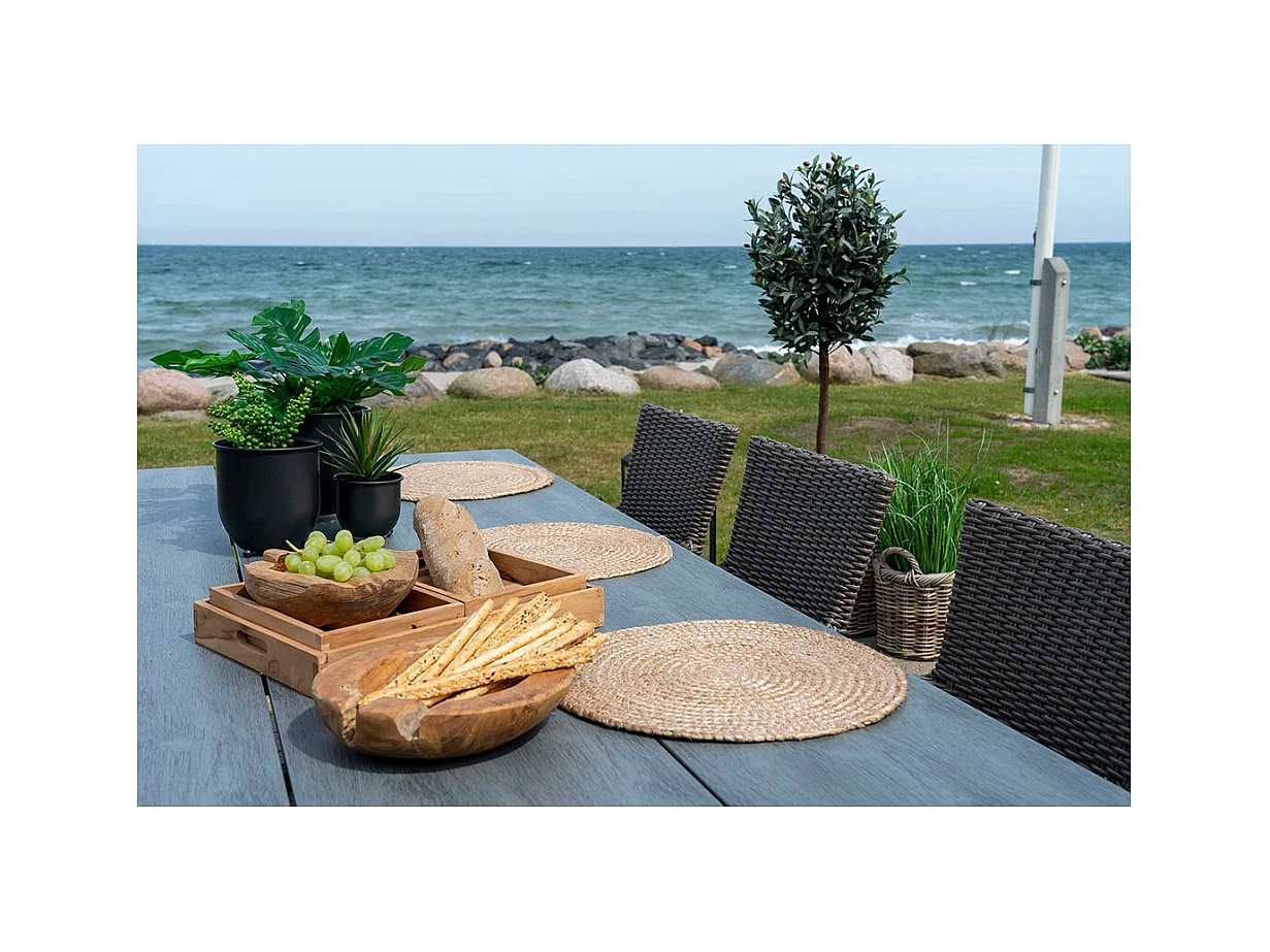 4 sets de table en jute tressée Ø 38 cm