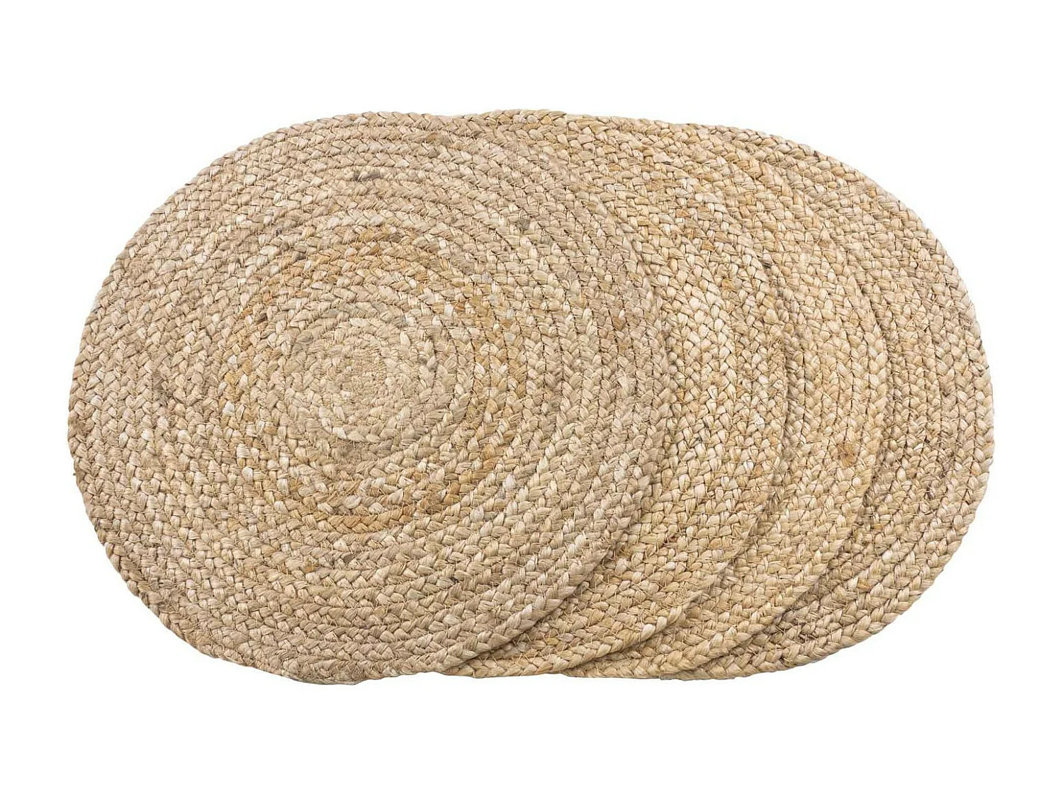 Bombay Placemat Ø38cm, set van 4 natuur.