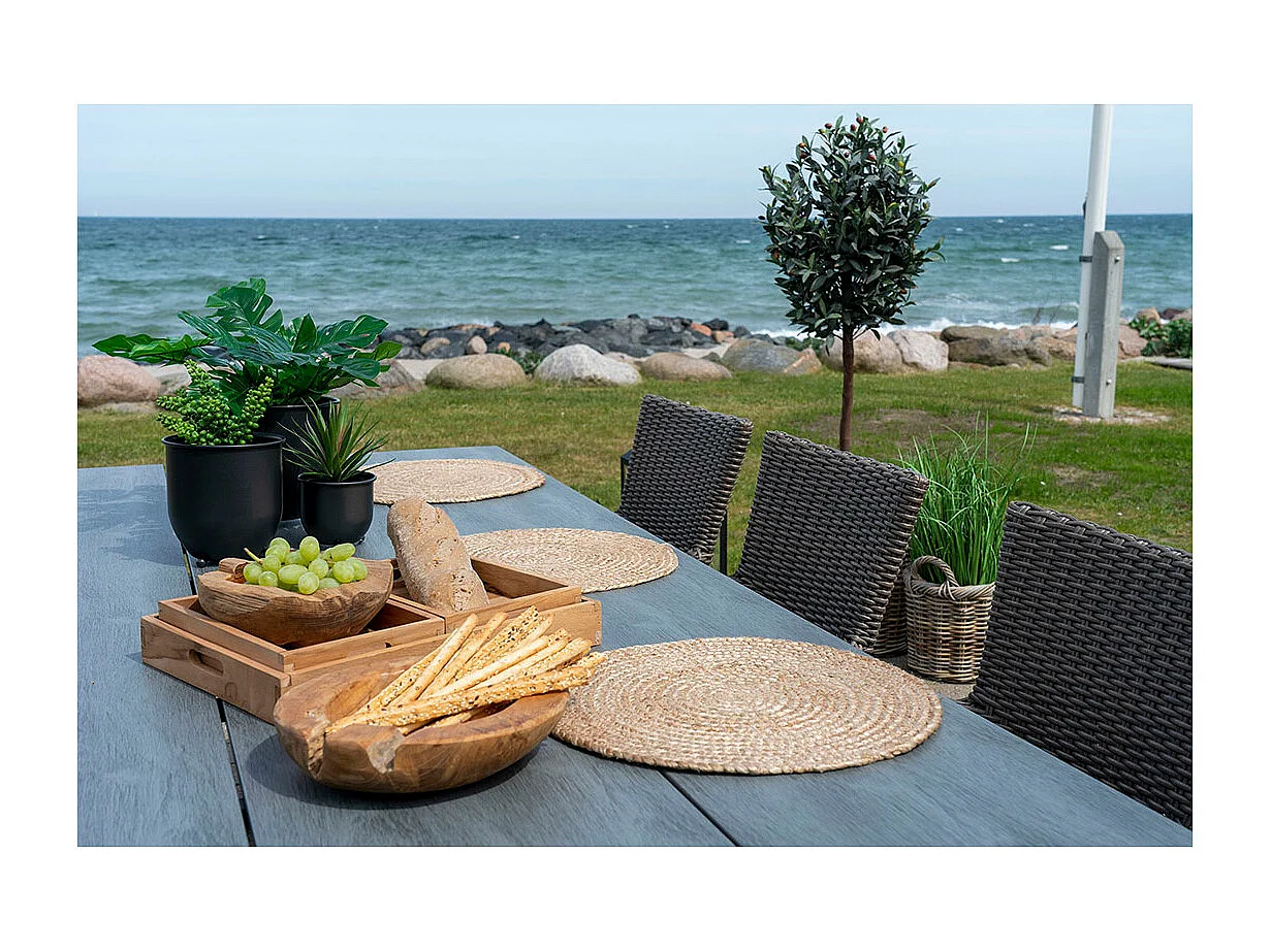 Bombay Placemat Ø38cm, set van 4 natuur.