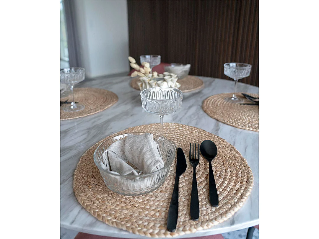 Bombay sets de table Ø38cm, set de 4 naturel.