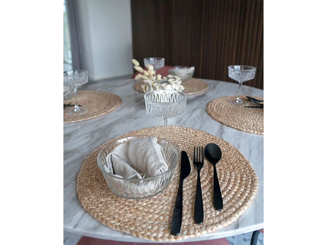 Bombay sets de table Ø38cm, set de 4 naturel.