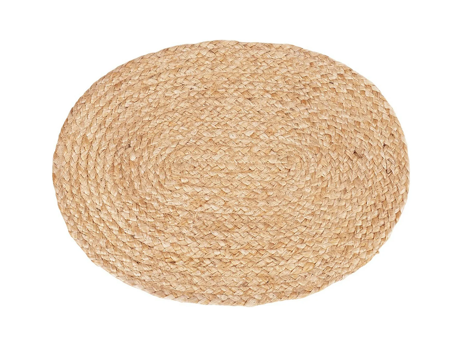 4 sets de table ovales en jute tressée 35 x 45 cm