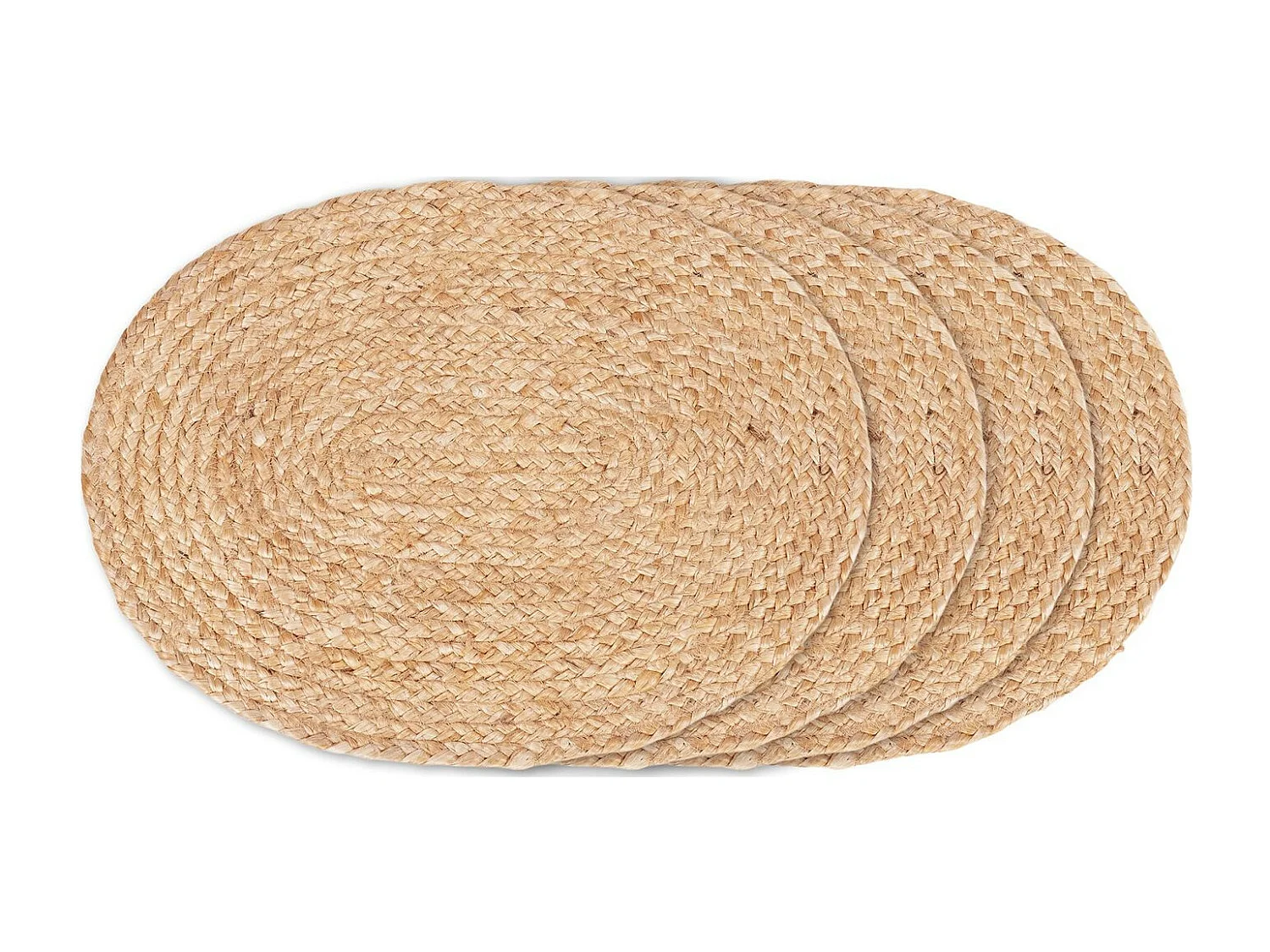 Bombay Placemat ovaal, set van 4 natuur.