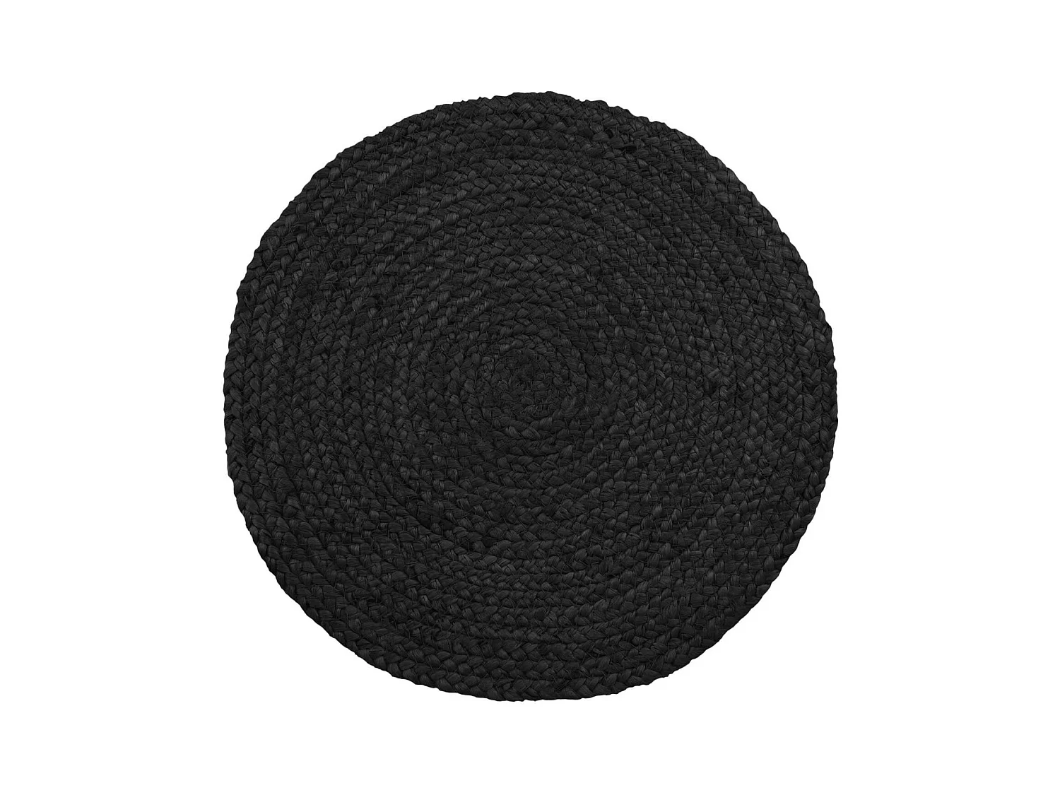 4 sets de table en jute tressée gris foncé Ø38 cm