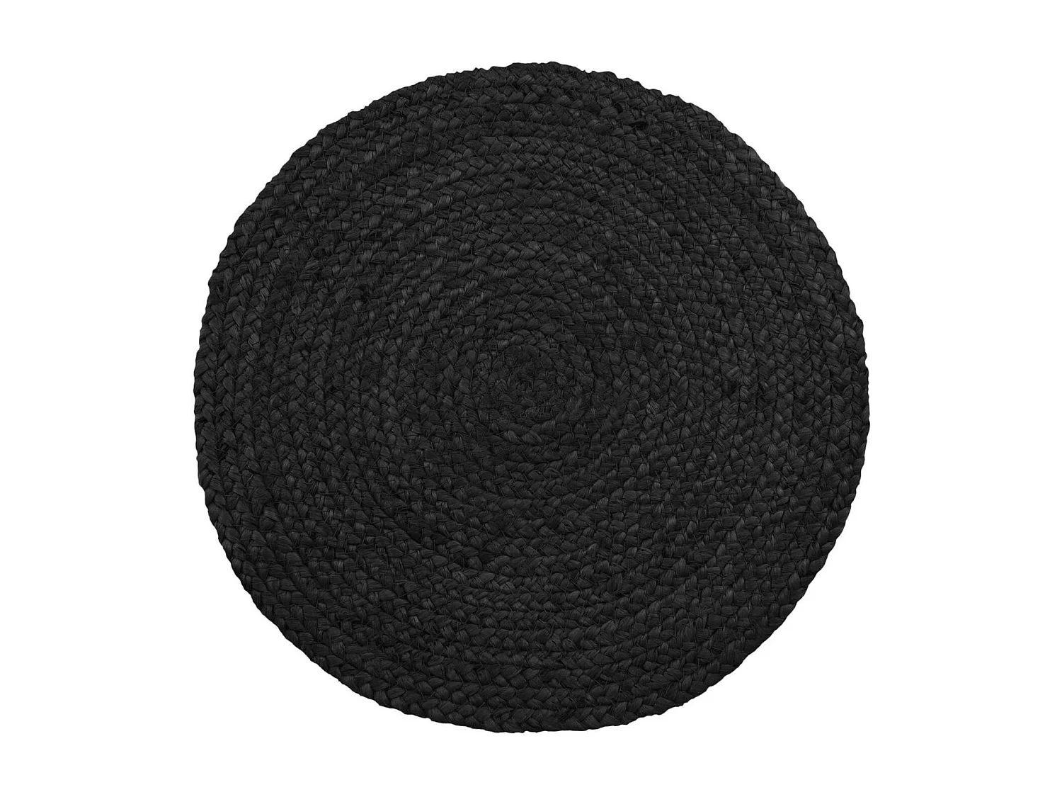 4 sets de table en jute tressée gris foncé Ø38 cm