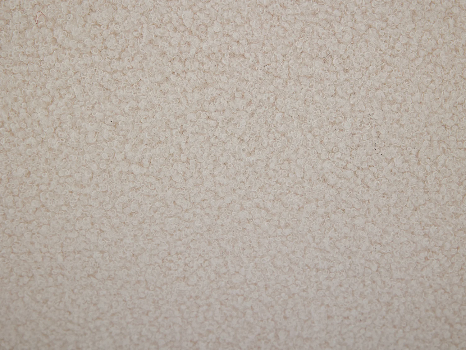 Lit coffre 140 x 190 cm - Tissu bouclette - Crème + Matelas - LIRIMO
