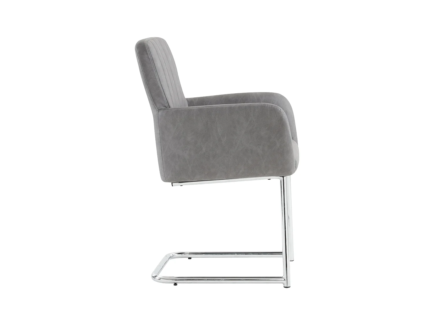 Lot de 2 chaises - 86 x 50 x 46 cm - fauteuil rembourré avec pieds en métal - pour chambre et bureau - cuir similaire -gris