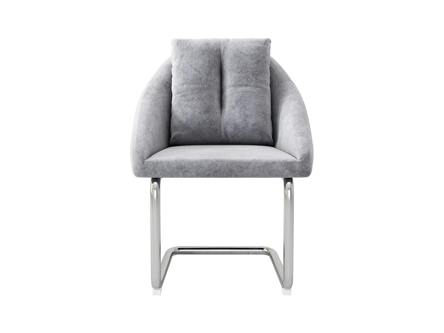 Conjunto de 2 cadeiras de veludo - 82 x 57 x 54 cm - com almofadas - Cadeira giratória de luxo para sala de estar e quarto - Pernas arqueadas - Cinza