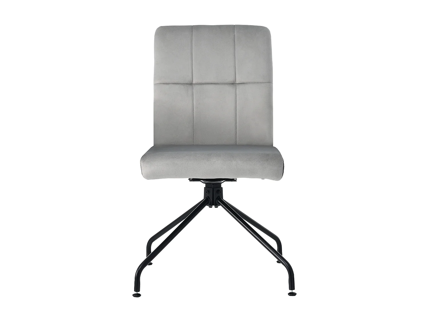 Zestaw 2 krzeseł do jadalni z aksamitu - 87 x 49 x 57 cm - do salonu i sypialni - z czterema metalowymi nogami - szary