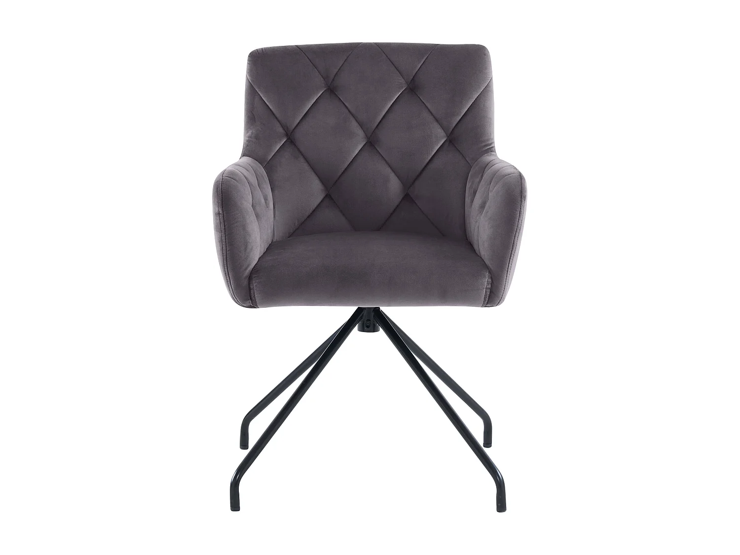 Zestaw 6 krzeseł do jadalni z aksamitu - 85 x 49 x 49 cm - tapicerowany fotel z 4 metalowymi nogami - z podparciem lędźwiowym - szary