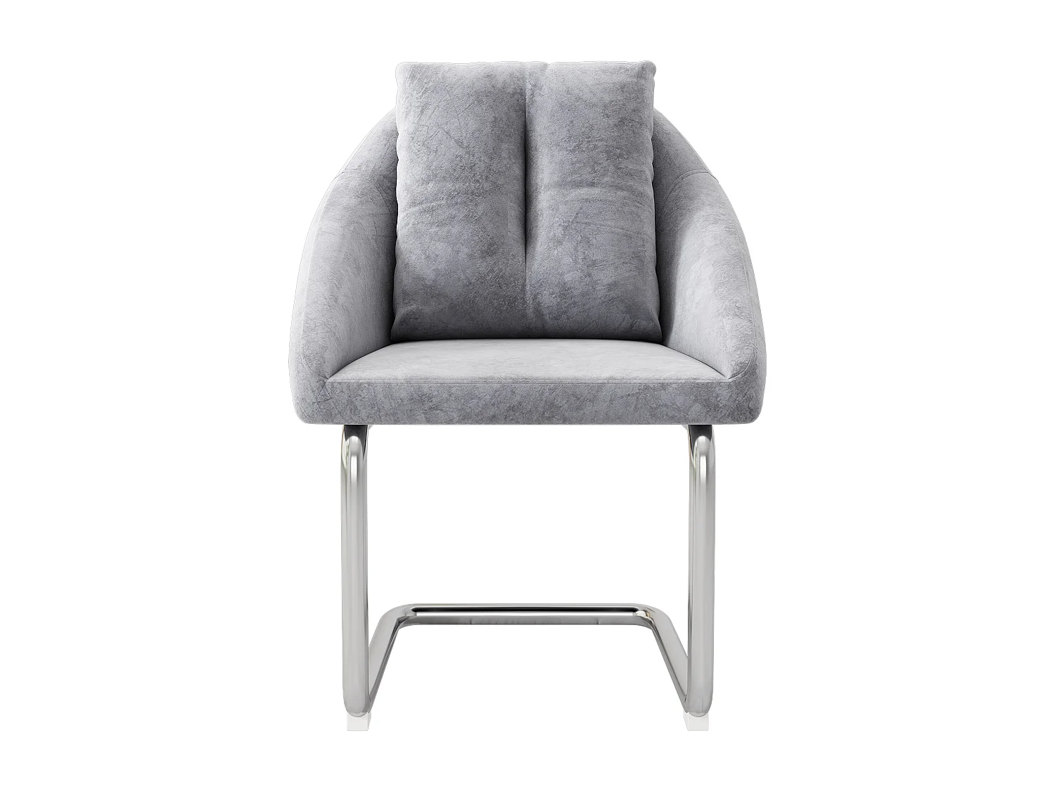 6er-Set Samtstühle – 82 x 57 x 54 cm – mit Kissen – Luxuriöser Drehstuhl für Wohnzimmer und Schlafzimmer – Gewölbte Beine – Grau