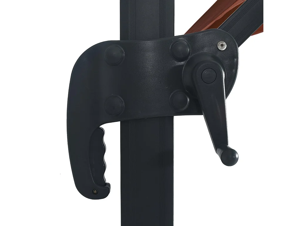 Parasol de jardin en porte-à-faux avec lumières LED terre cuite