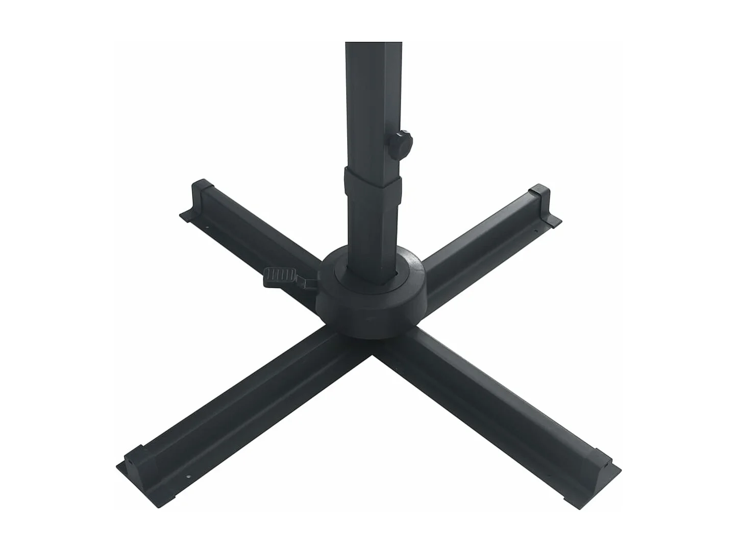 Parasol de jardin en porte-à-faux avec lumières LED terre cuite