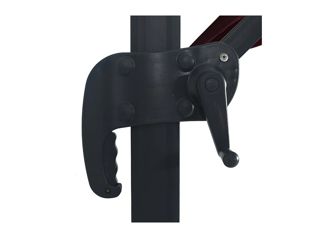 Ampelschirm mit LED-Beleuchtung in Burgunderrot