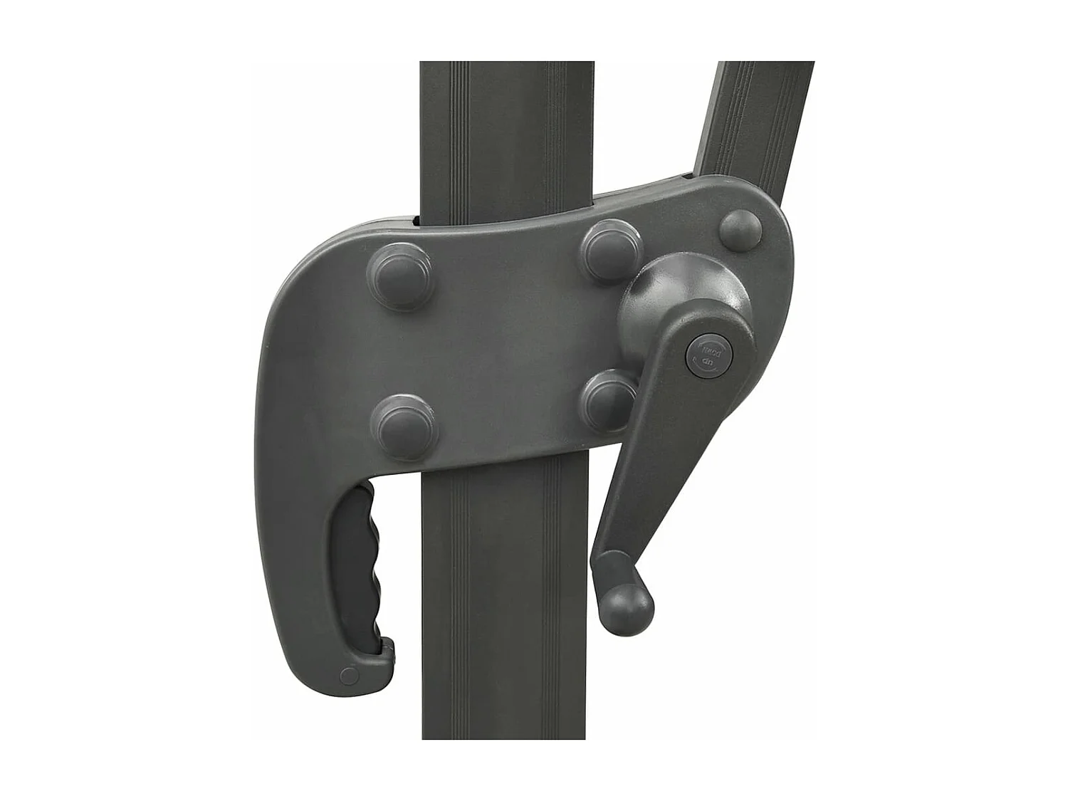 Parasol de jardin en porte-à-faux avec double toit sable