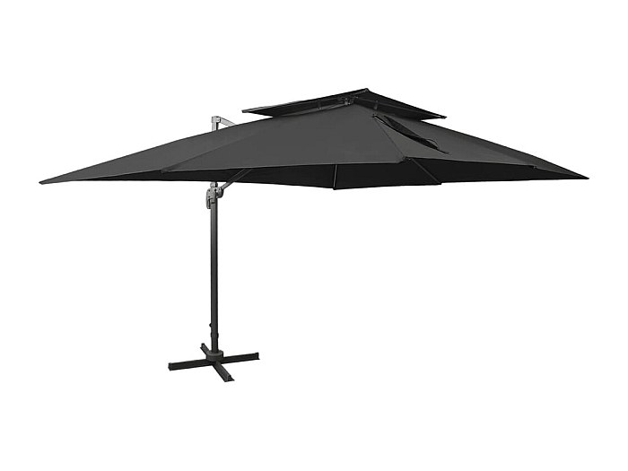 Copertura Ombrellone Da Giardino A Sbalzo | Impermeabile Con Asta Telescopica | Adatto Per Ombrelloni Da 2,7m A 4m - 2