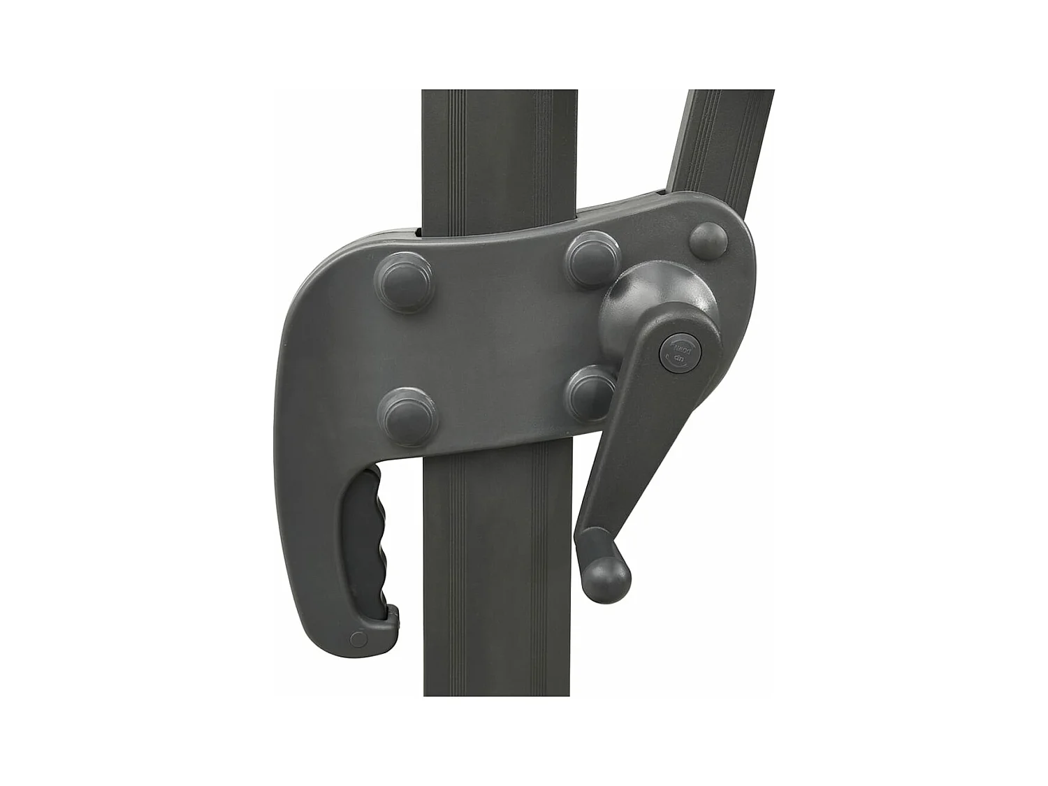 Burgunderroter freitragender Gartenschirm mit Doppeldach