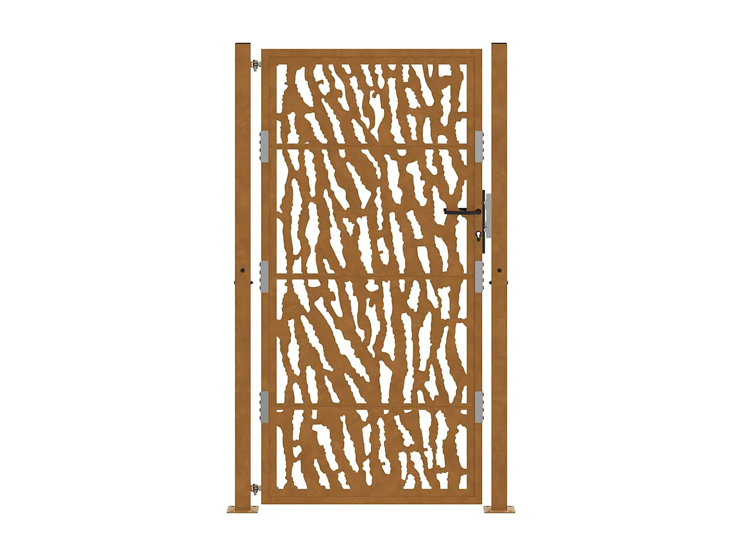 Weerbestendige stalen tuinpoort met traceerbaar design