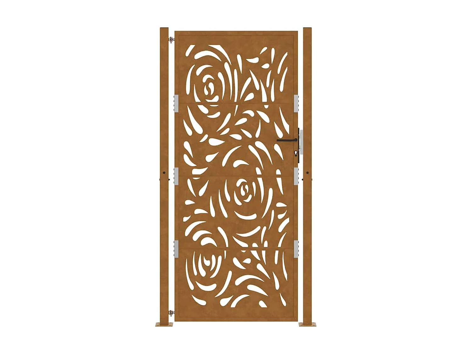 Porte de jardin acier résistant aux intempéries design flamme