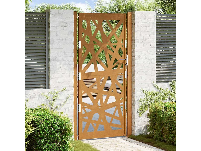 Portão de jardim de aço com design à prova de intempéries