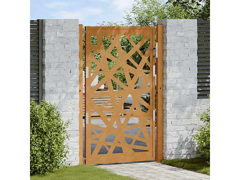 Cancello da giardino in acciaio resistente alle intemperie design leggero