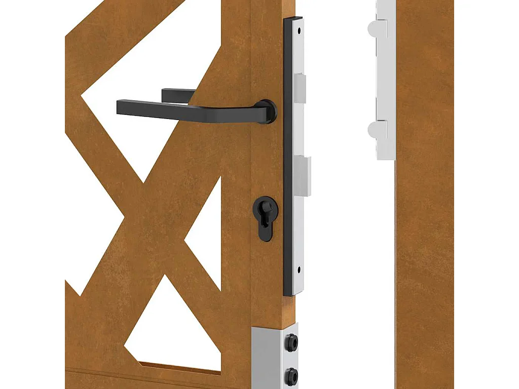 Gartentor Stahl wetterfest Design hell