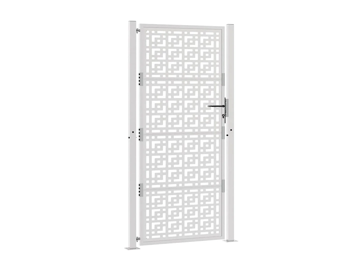 Wetterfestes Gartentor aus Stahl im Kreuzdesign