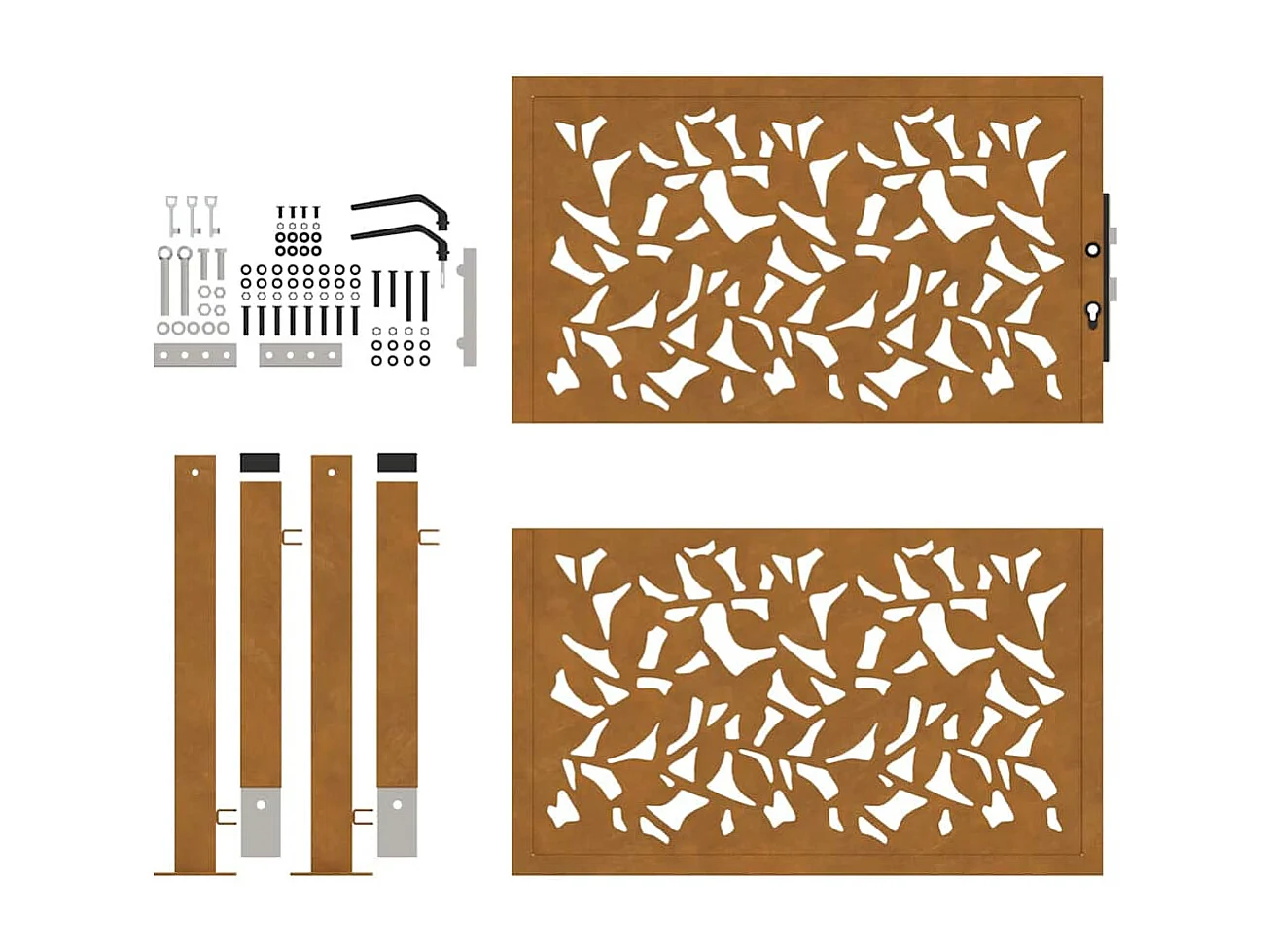 Design del cancello da giardino in acciaio resistente alle intemperie