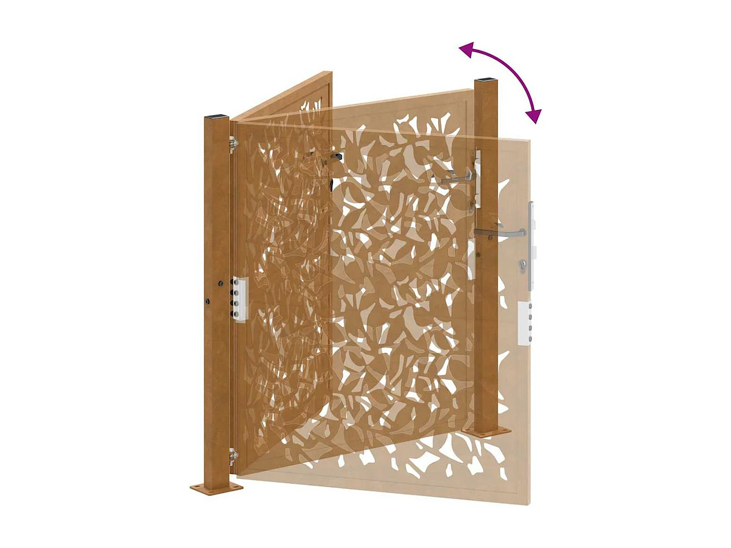 Design del cancello da giardino in acciaio resistente alle intemperie