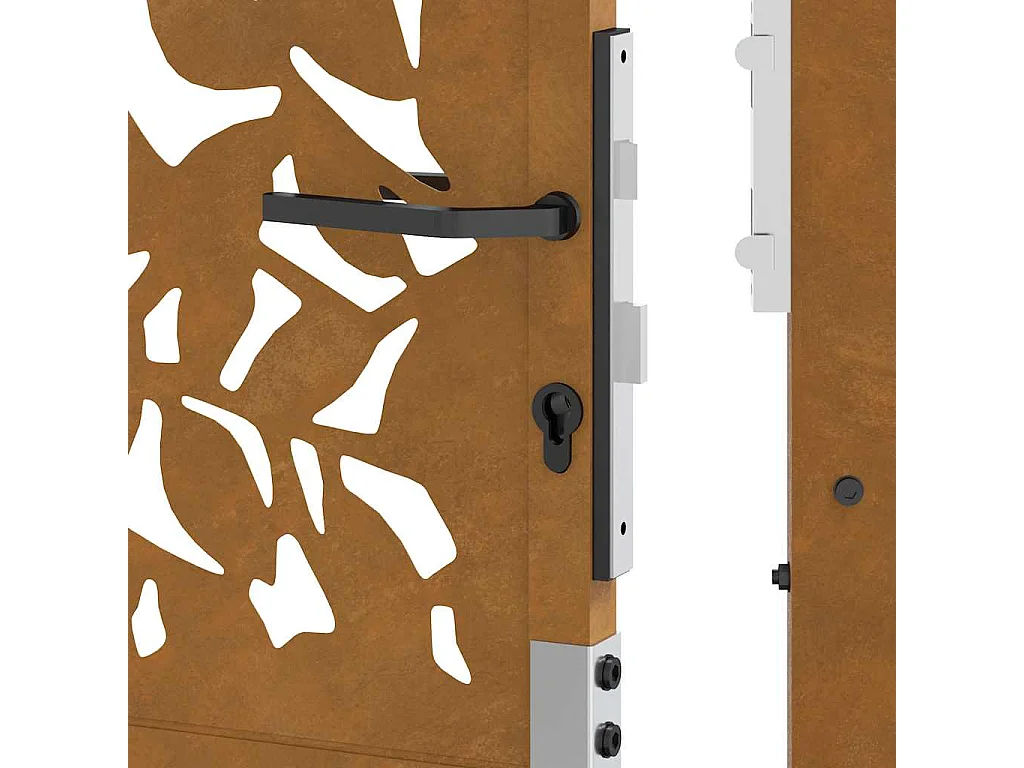 Design del cancello da giardino in acciaio resistente alle intemperie