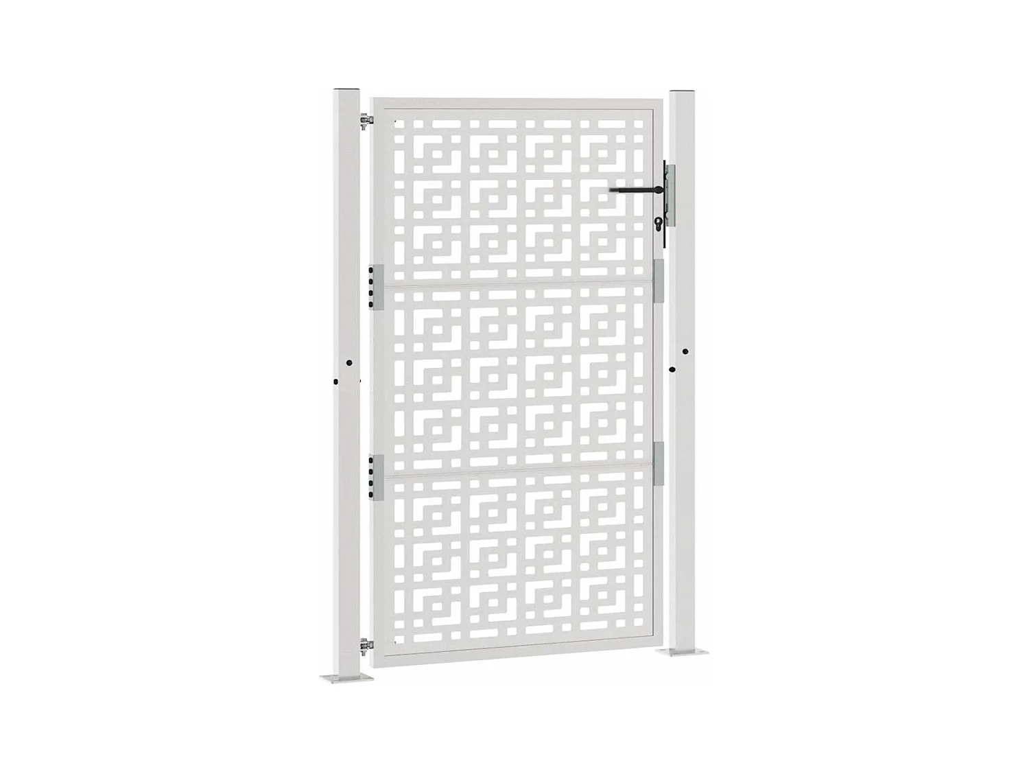 Porte de jardin acier résistant aux intempéries design croisé