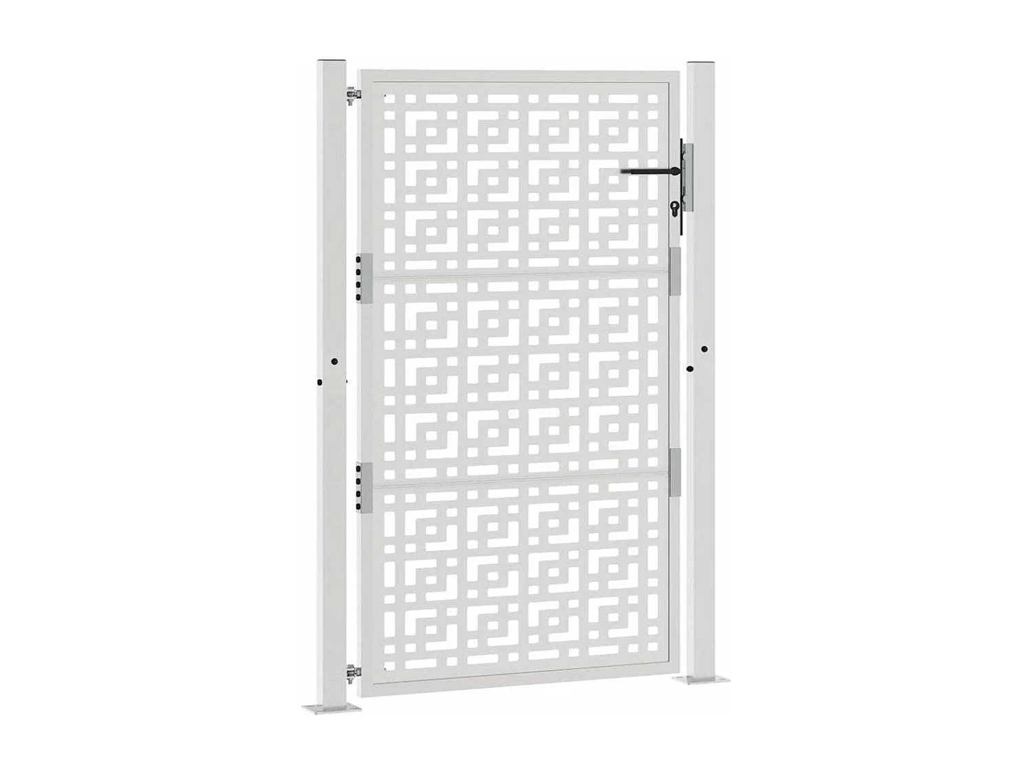 Porte de jardin acier résistant aux intempéries design croisé