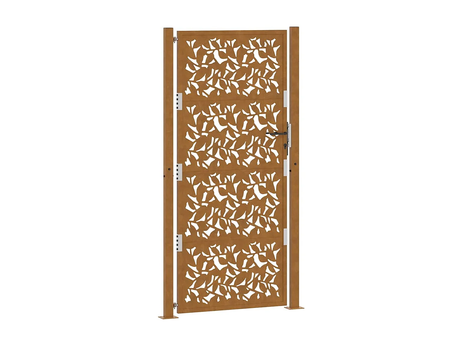 Design de folha de portão de jardim de aço à prova de intempéries