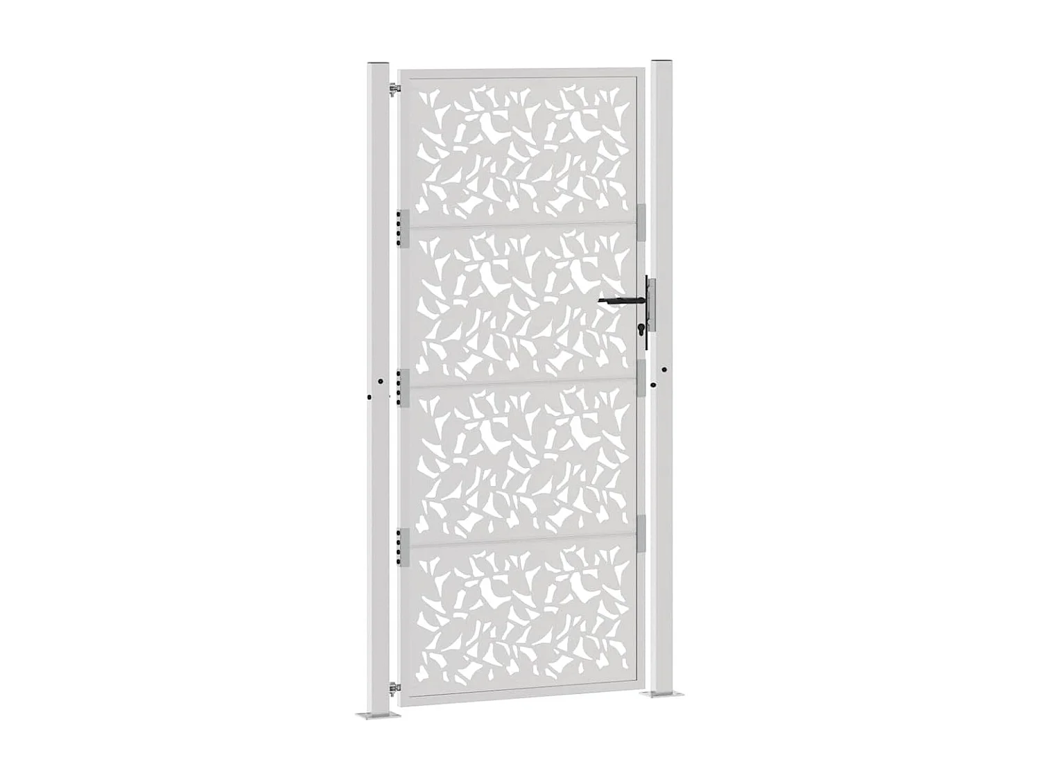 Design de folha de portão de jardim de aço à prova de intempéries