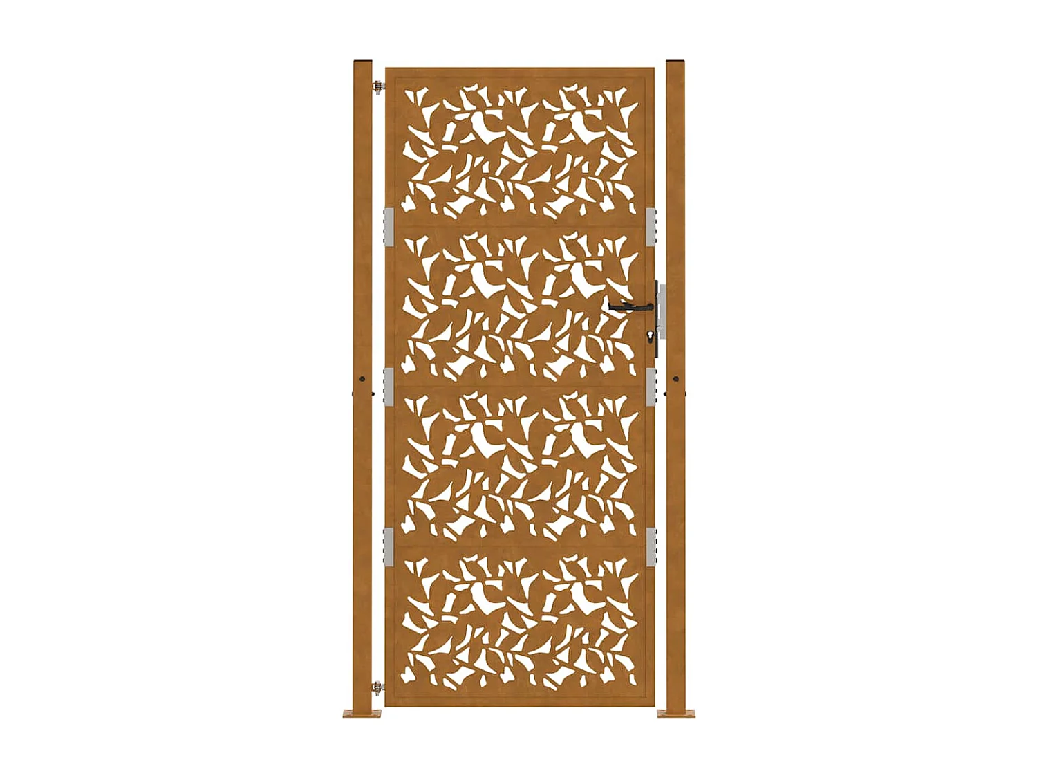 Design de folha de portão de jardim de aço à prova de intempéries