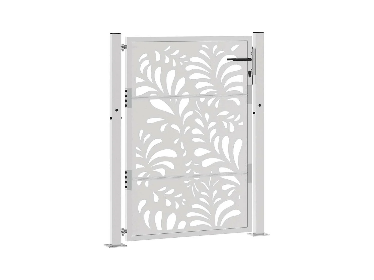 Porte de jardin acier résistant aux intempéries design vagues