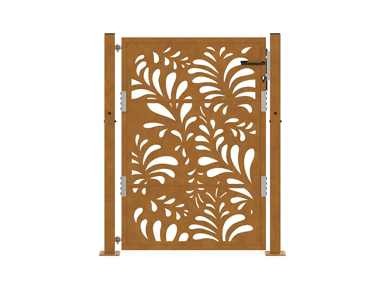 Porte de jardin acier résistant aux intempéries design vagues