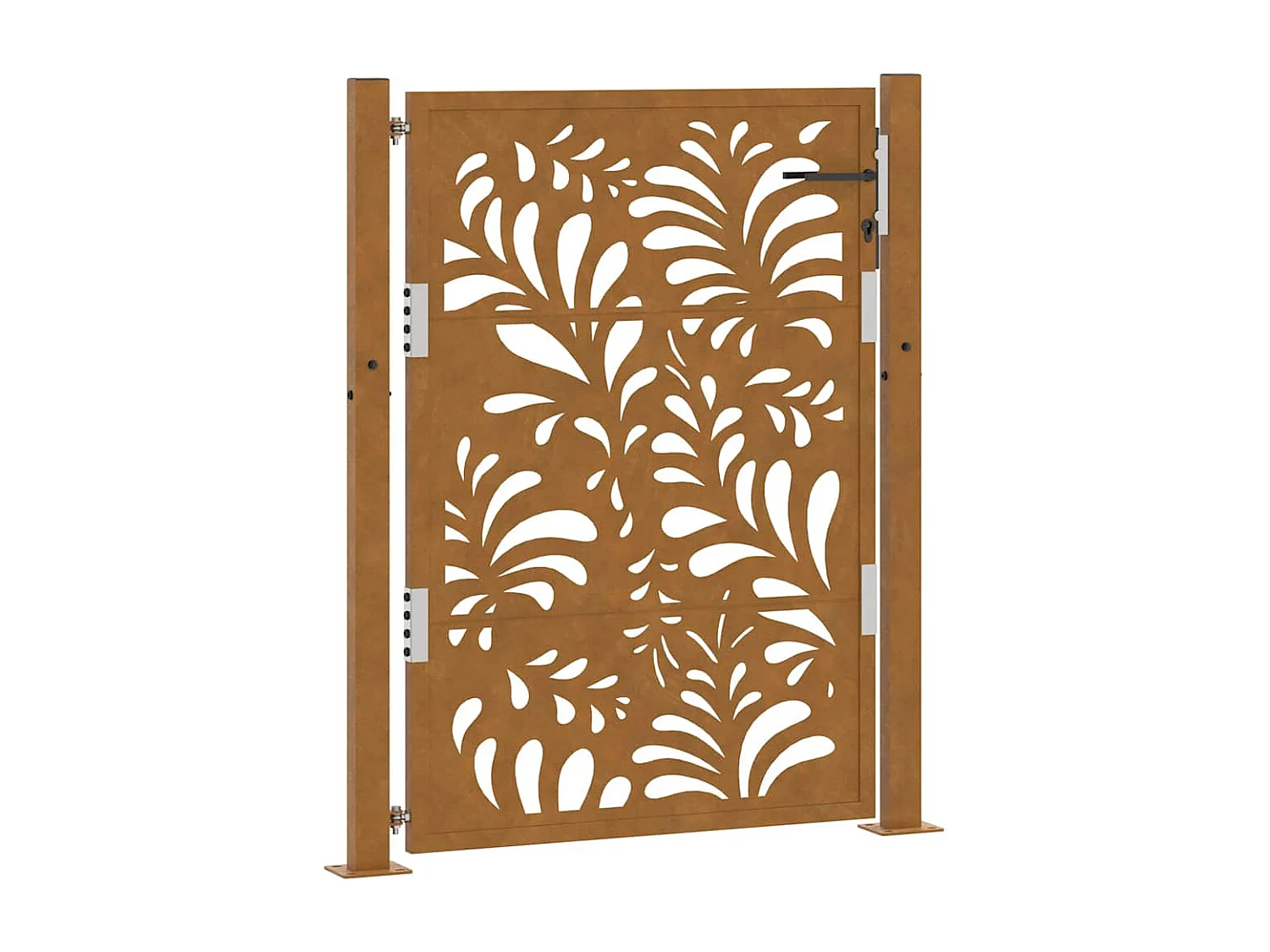 Porte de jardin acier résistant aux intempéries design vagues