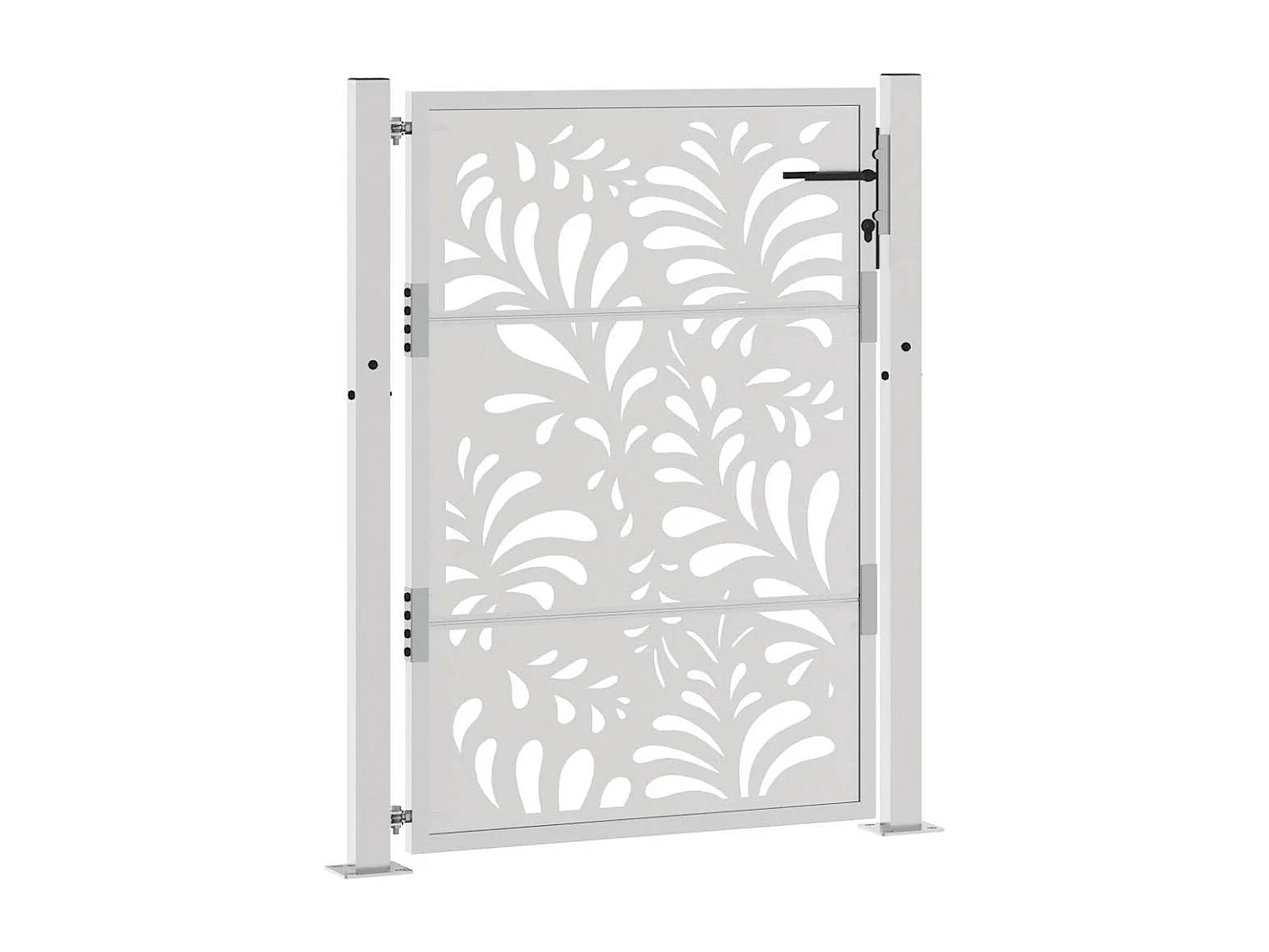 Porte de jardin acier résistant aux intempéries design vagues