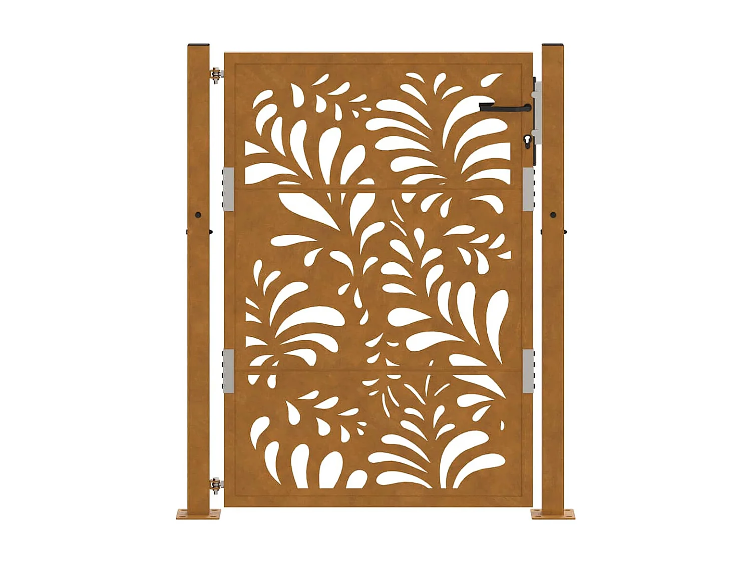 Porte de jardin acier résistant aux intempéries design vagues