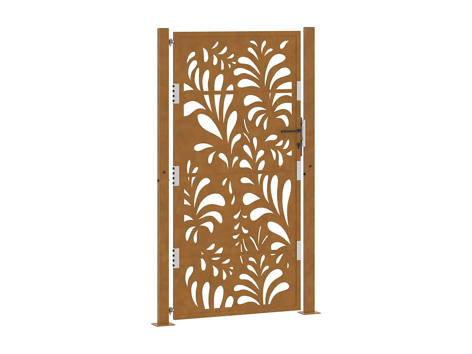 Porte de jardin acier résistant aux intempéries design vagues